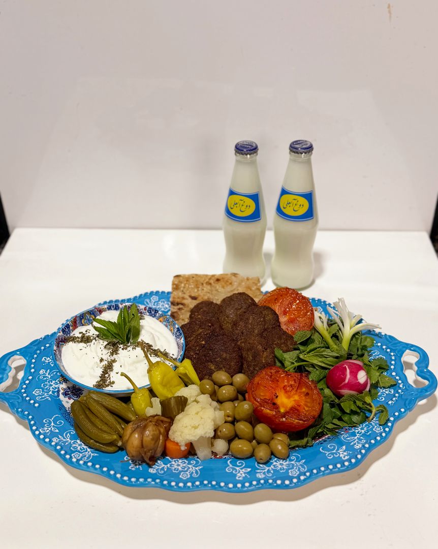 Persian kotlet served
